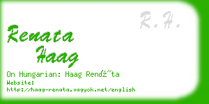 renata haag business card